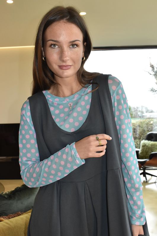 Bobby Mesh Layering Top Dopamine Dot Seafoam Foxglove /7